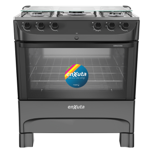 Cocina Supergas 5 Hornallas Negra con Termocupla y Encendido - Brasil