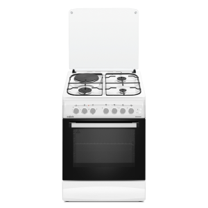 COCINA COMBINADA 3 HORNALLAS Y 1 DISCO ELÉCTRICO BLANCA 60X60 CON CONVECCIÓN - TURQUÍA - ENXUTA