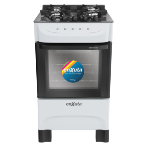Cocina Supergas 4 Hornallas Blanca, Mesada de Vidrio y Termocupla - Brasil