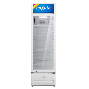 Vitrina Comercial Vertical 309 Litros con Cenefa Luminosa Led