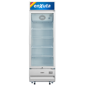 Vitrina Comercial Vertical 416 Litros con Cenefa Luminosa Led