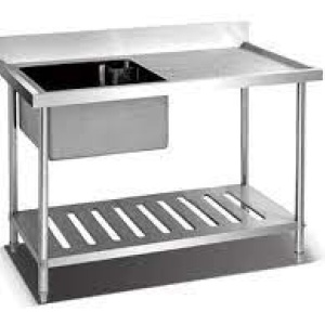 Mesa 1500 c/borde c/pileta izquierda HSB-715SU