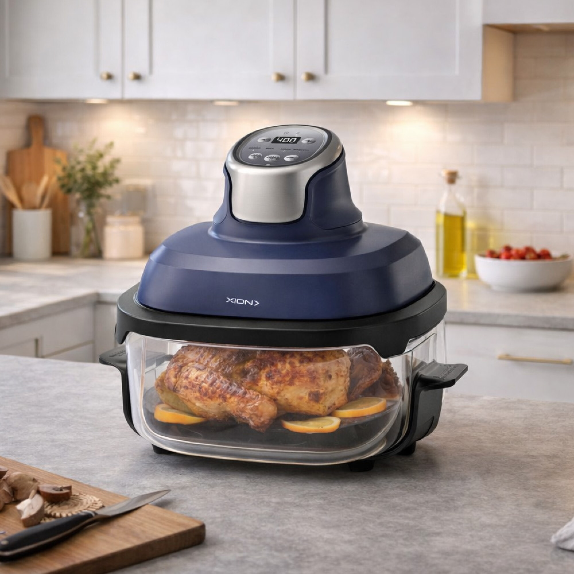 AIRFRYER 4,5L FREIDORA SIN ACEITE CON CESTO DE VIDRIO - XION - Imagen 2