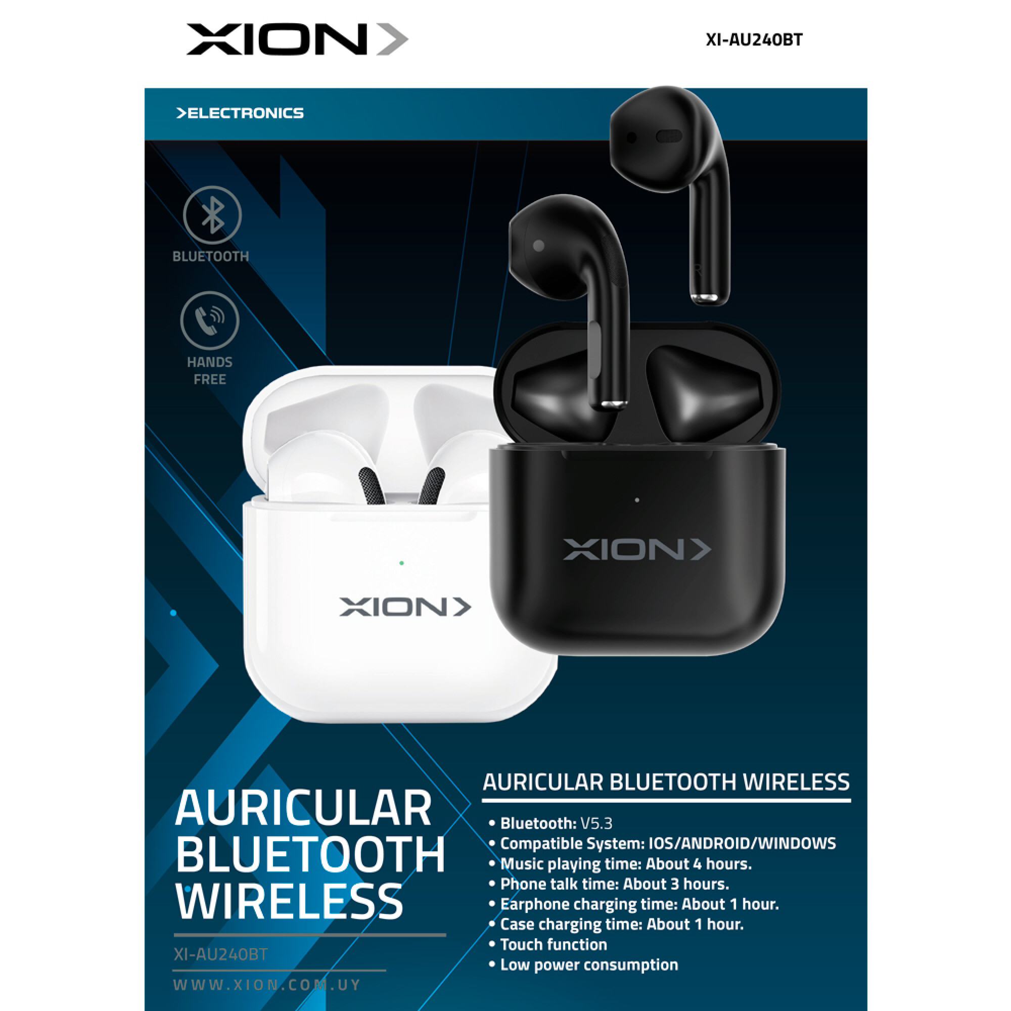 AURICULARES INALÁMBRICOS XI-AU240BT - XION - Imagen 4