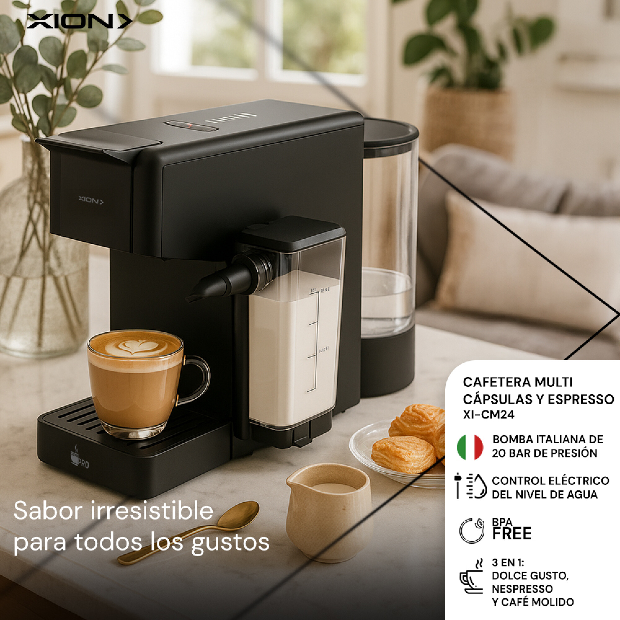 CAFETERA MULTICAPSULAS Y ESPRESSO - XION - Imagen 2