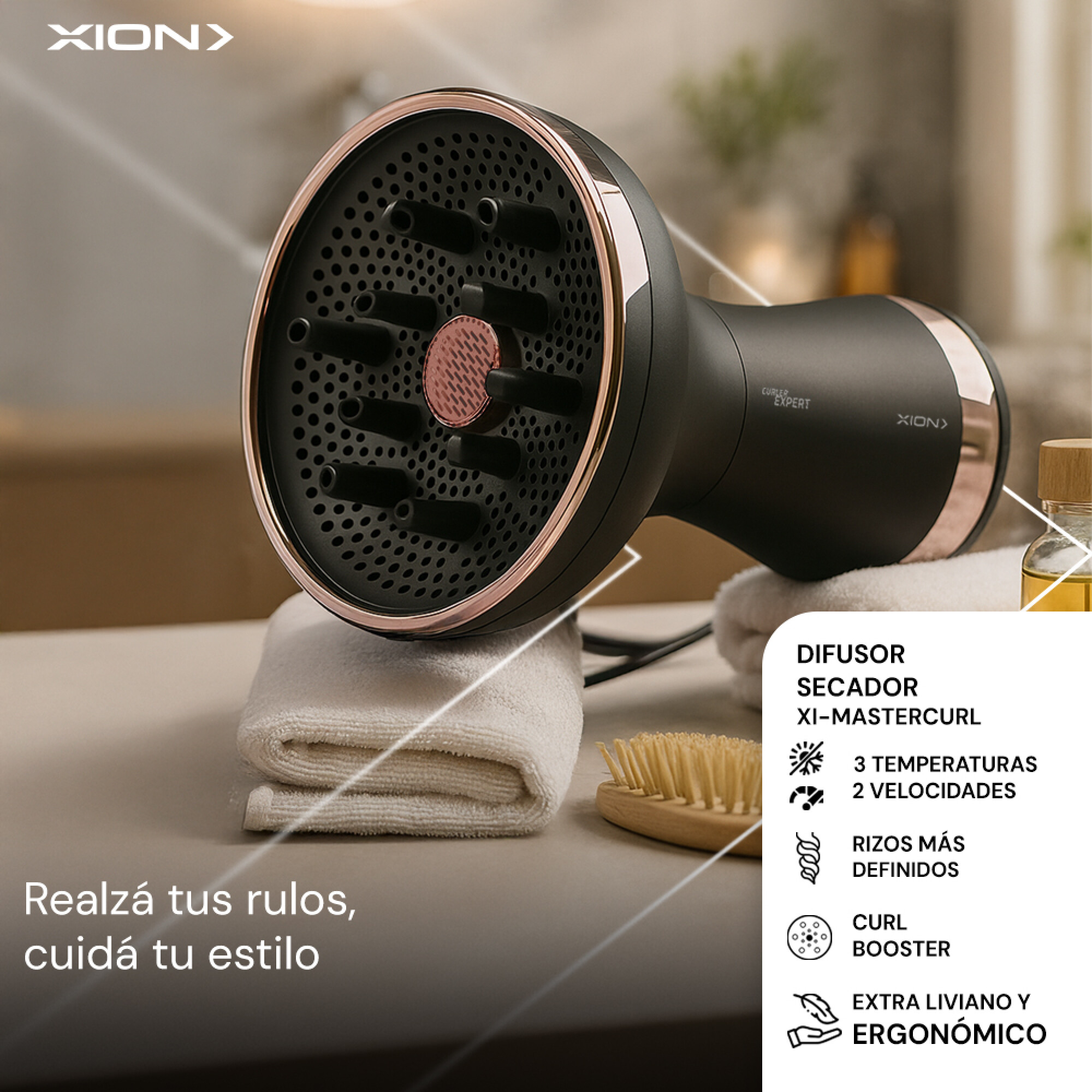 DIFUSOR SECADOR DE RIZOS PROFESIONAL - XION - Imagen 2