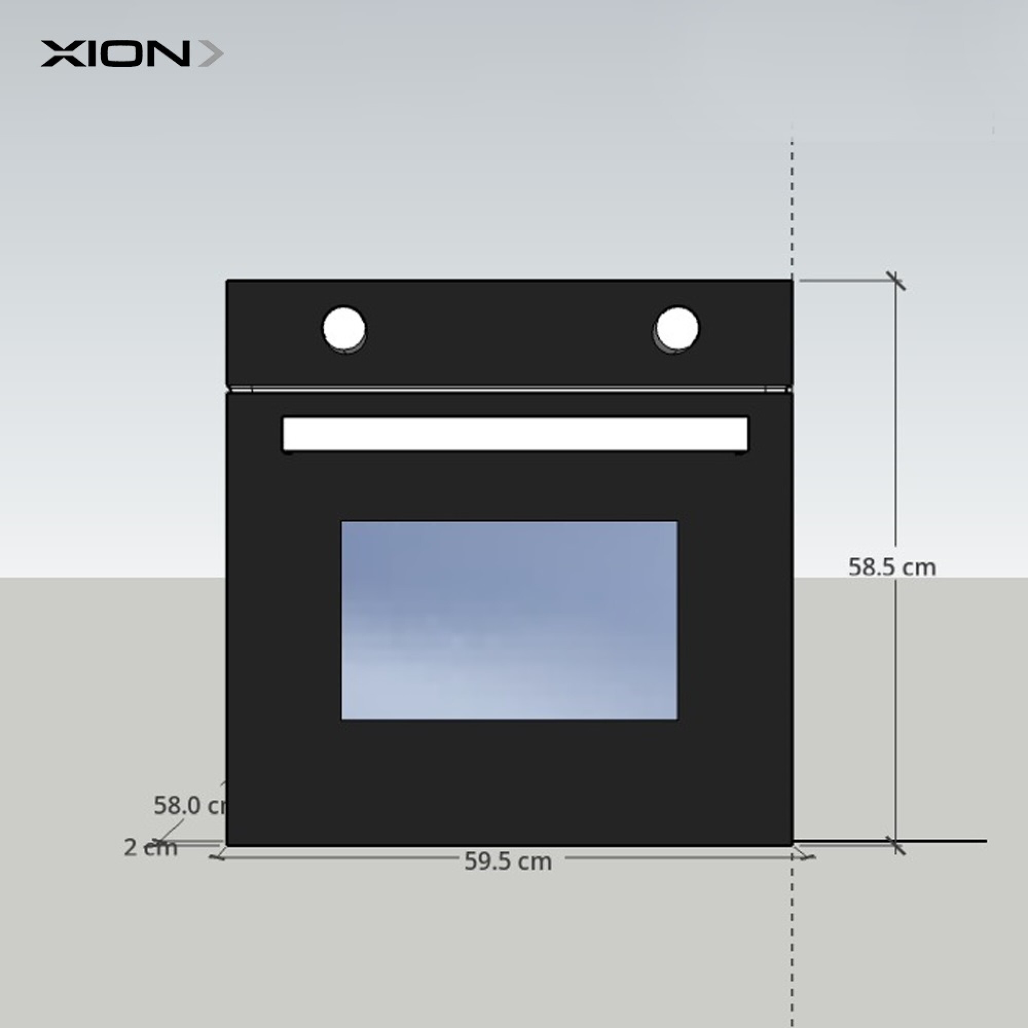 HORNO DE EMPOTRAR 60CM MECÁNICO FRENTE ACERO INOX - XION - Imagen 2