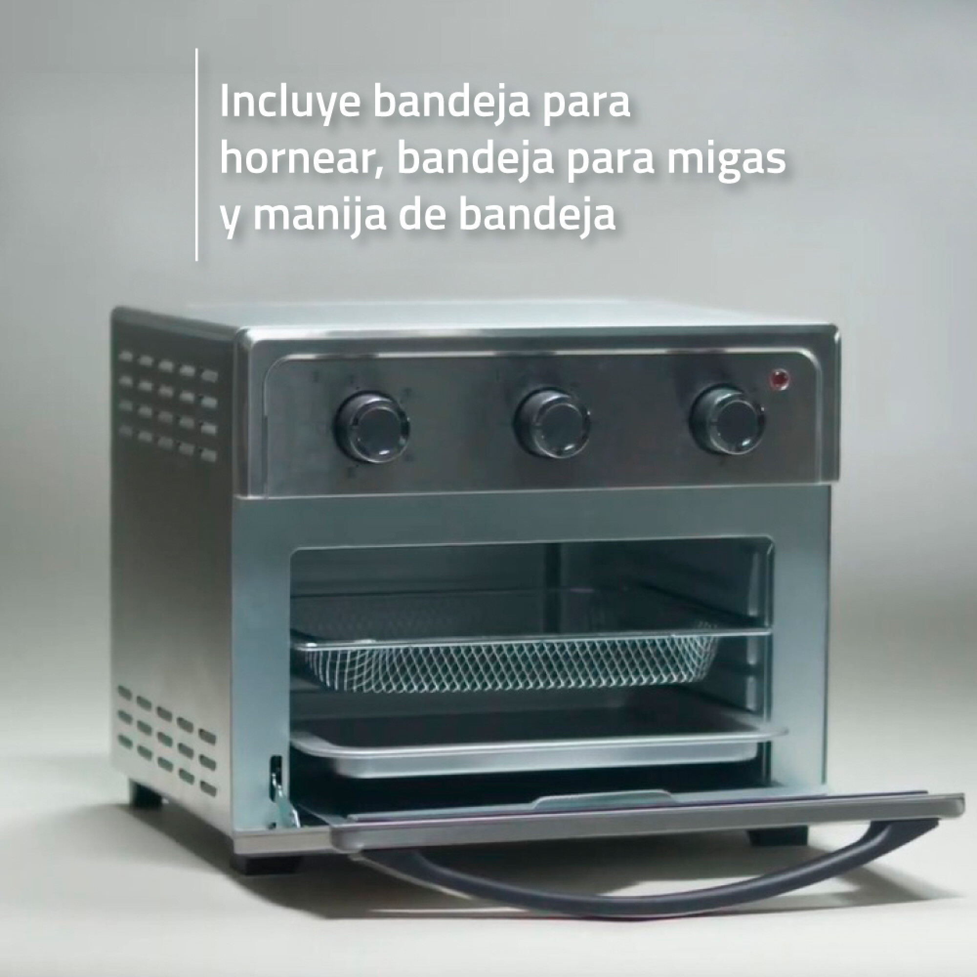 HORNO FREIDORA SIN ACEITE 22 LTS ACERO INOX - XION - Imagen 2