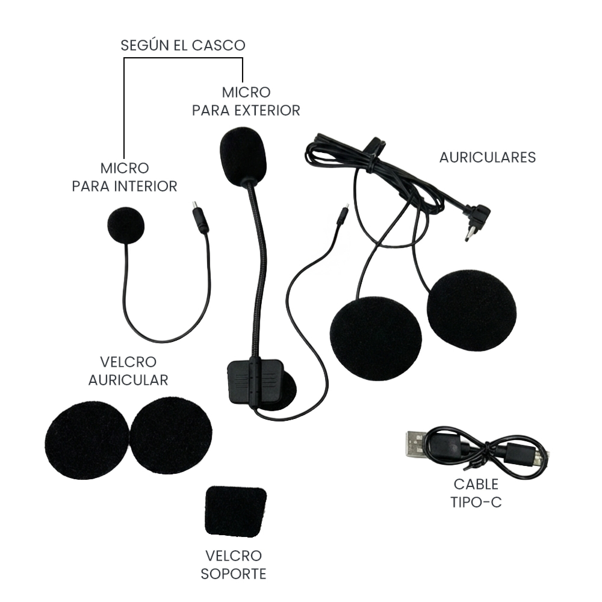 INTERCOMUNICADOR BLUETOOTH DE PARA CASCO DE MOTO - XION - Imagen 3